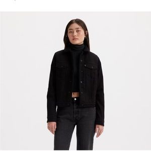 Levi’s Original Sherpa Trucker Jacket Black Denim size M